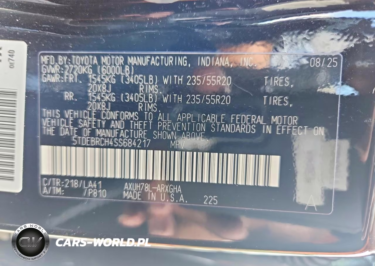 2025 Toyota Highlander Hybrid Platinum VIN:5TDEBRCH4SS684217 - 14