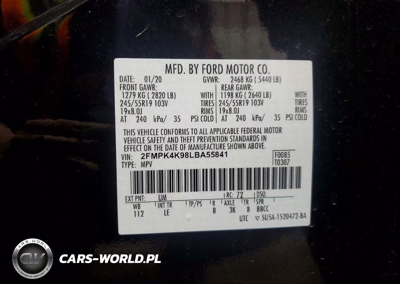 2020 Ford Edge Titanium VIN:2FMPK4K98LBA55841 - 13