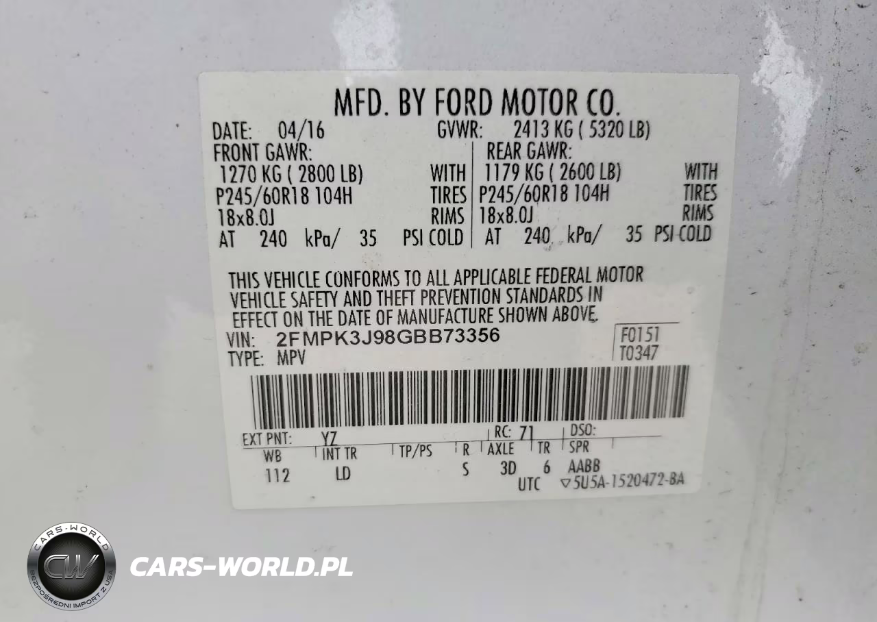 2016 Ford Edge Sel VIN:2FMPK3J98GBB73356 - 12