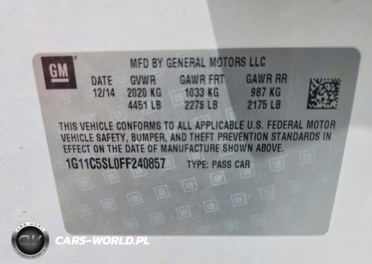 2015 Chevrolet Malibu 1Lt VIN:1G11C5SL0FF240857 - 13