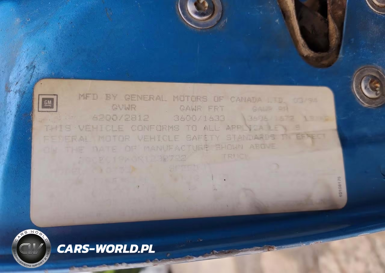 1994 Chevrolet Gmt-400 C1500 VIN:2GCEC19K0R1232722 - 12