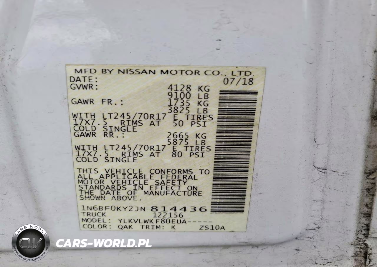 2018 Nissan Nv 2500 Delivery Van VIN:1N6BF0KY2JN814436 - 12