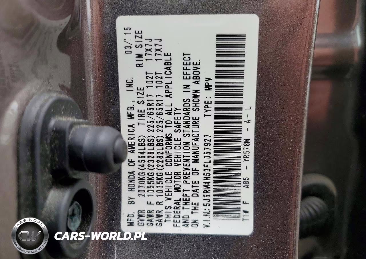 2015 Honda Cr-V Ex VIN:5J6RM4H53FL057927 - 13