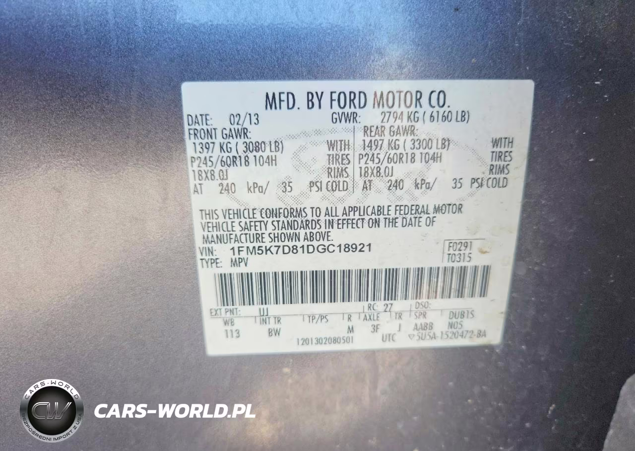 2013 Ford Explorer Xlt VIN:1FM5K7D81DGC18921 - 12