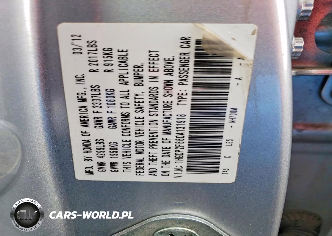 2012 Honda Accord Se VIN:1HGCP2F66CA131918 - 12