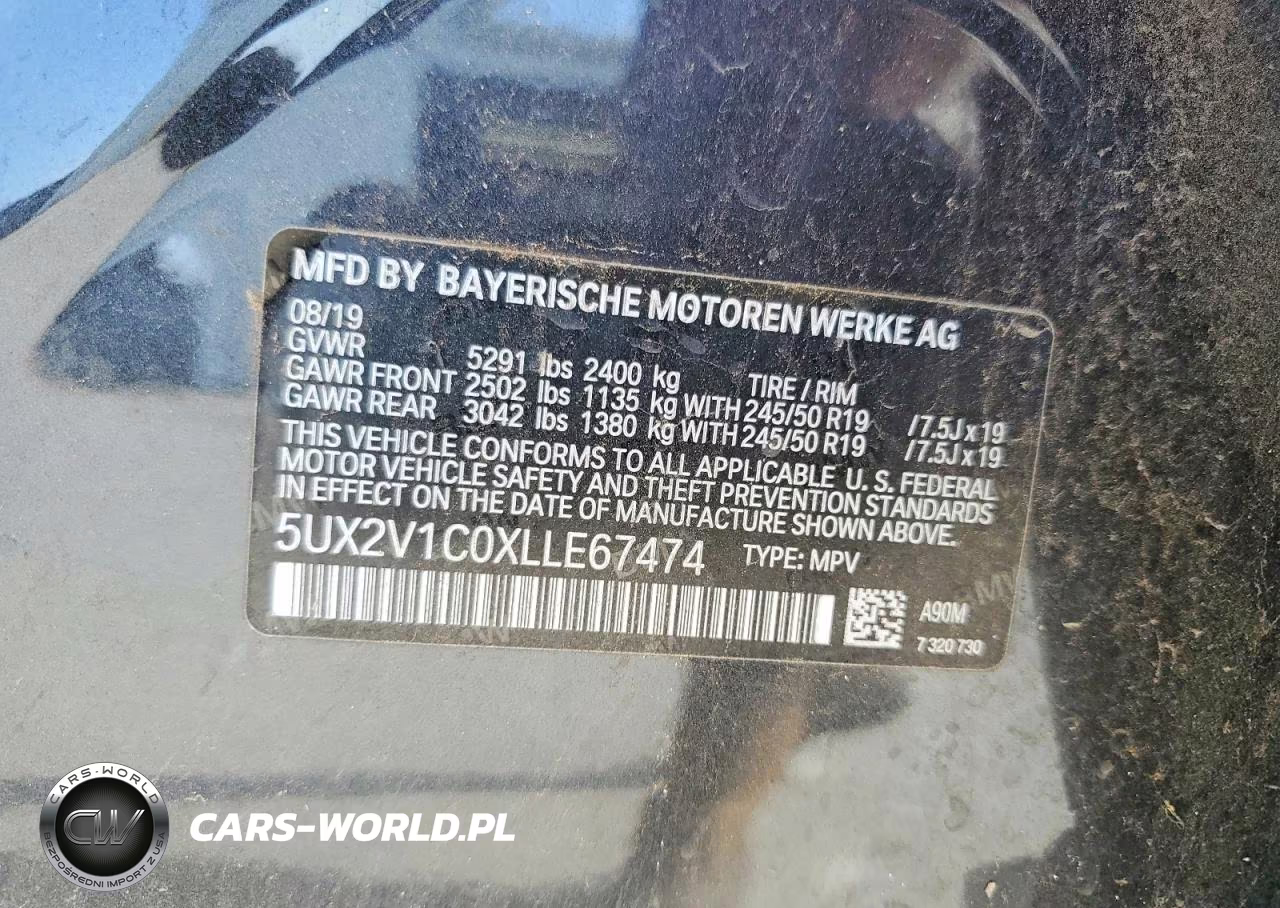2020 BMW X4 xDrive30I VIN:5UX2V1C0XLLE67474 - 14