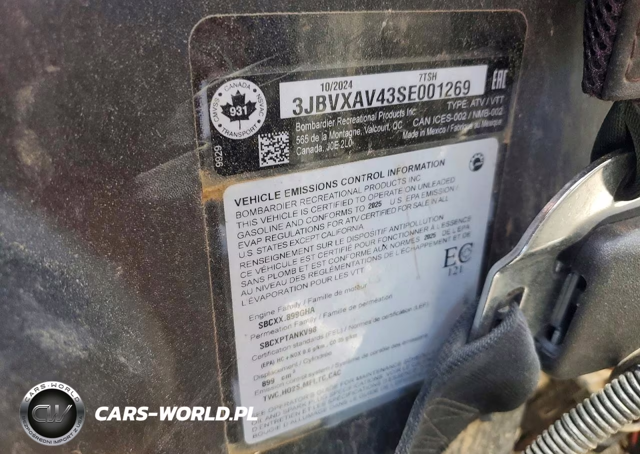 2025 Can-Am Maverick X3 Utility Vehicle VIN:3JBVXAV43SE001269 - 10