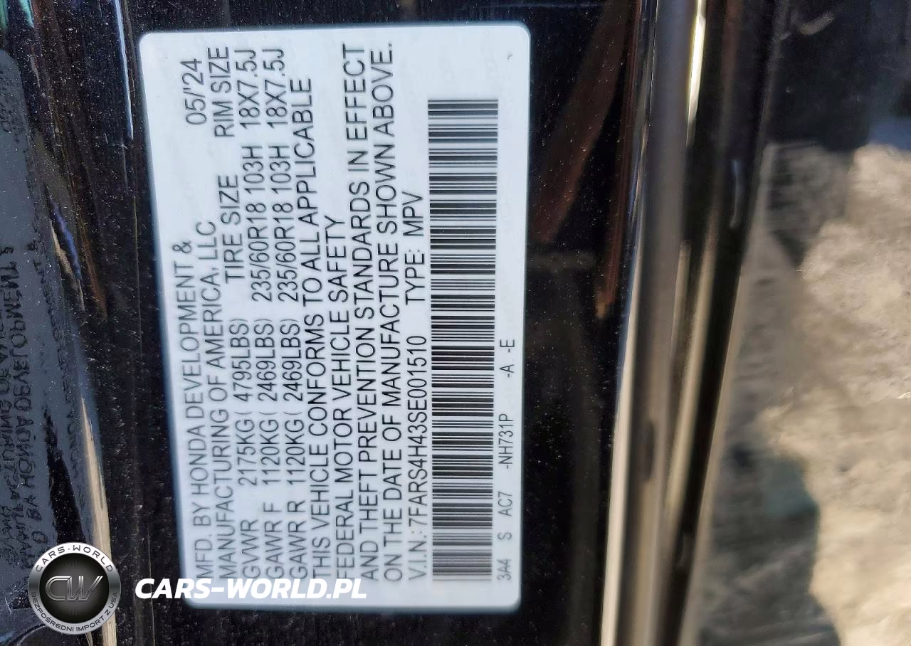 2025 Honda Cr-V Ex VIN:7FARS4H43SE001510 - 14