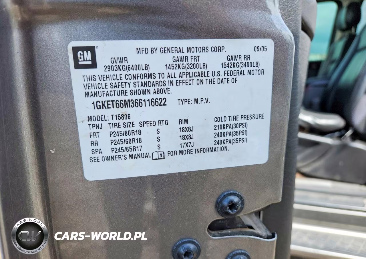 2006 GMC Envoy Denali Xl VIN:1GKET66M366116622 - 14