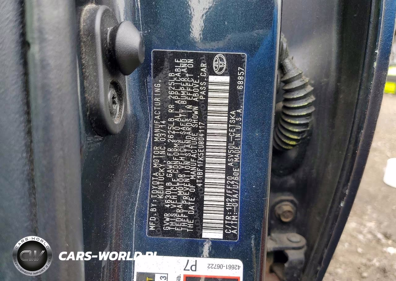 2014 Toyota Camry Se VIN:4T1BF1FK5EU804117 - 13