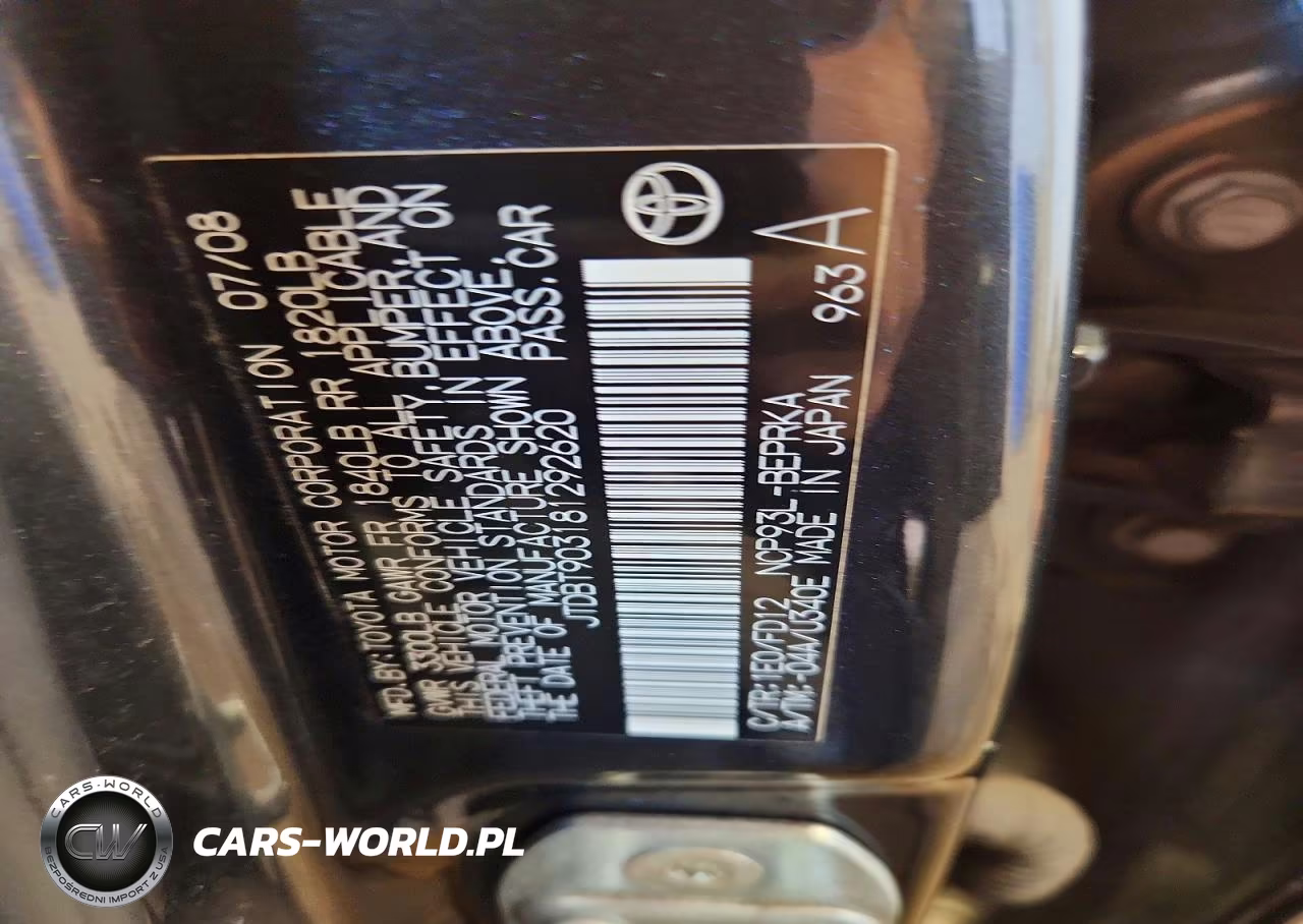 2008 Toyota Yaris Base VIN:JTDBT903181292620 - 13