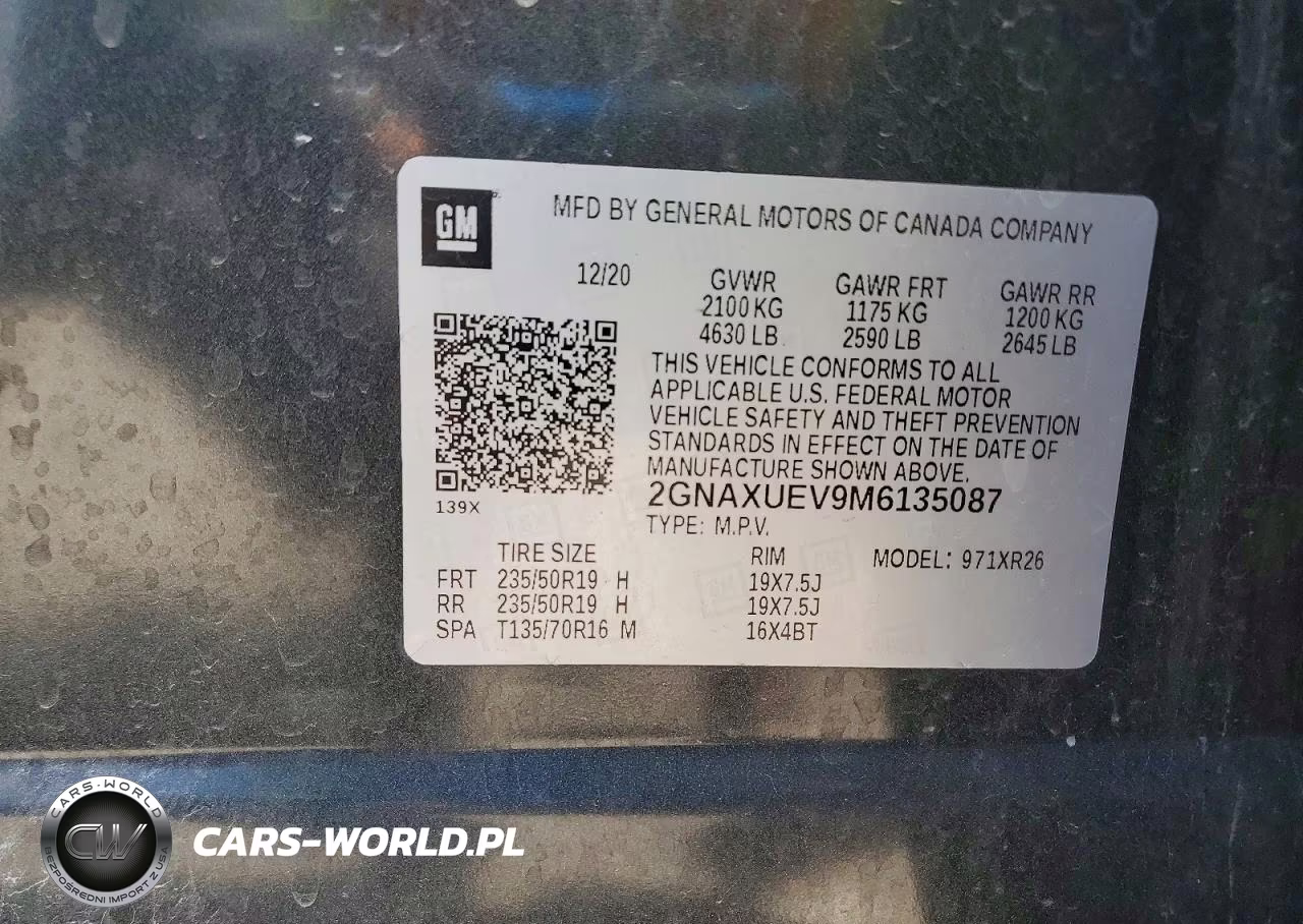 2021 Chevrolet Equinox Lt VIN:2GNAXUEV9M6135087 - 13