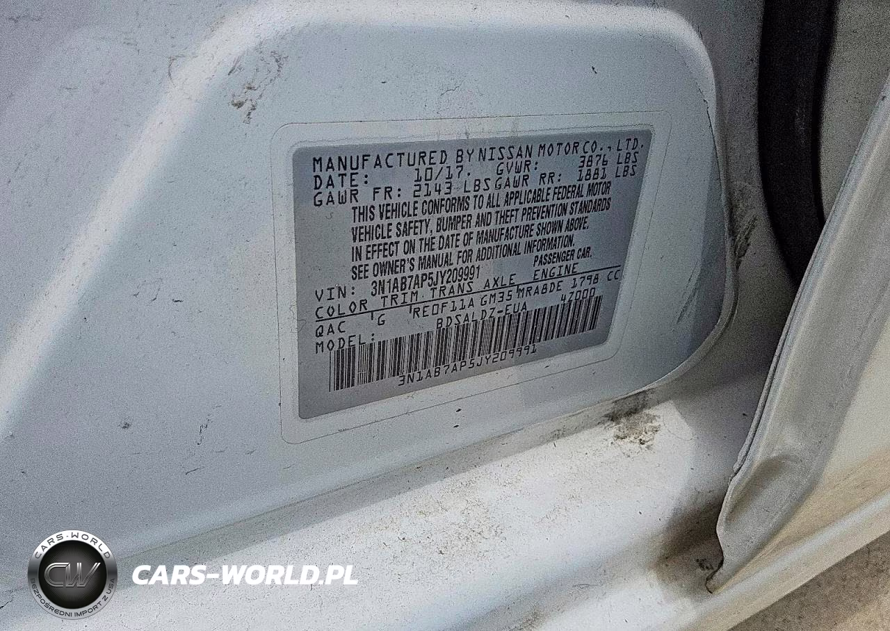 2018 Nissan Sentra Sv VIN:3N1AB7AP5JY209991 - 12