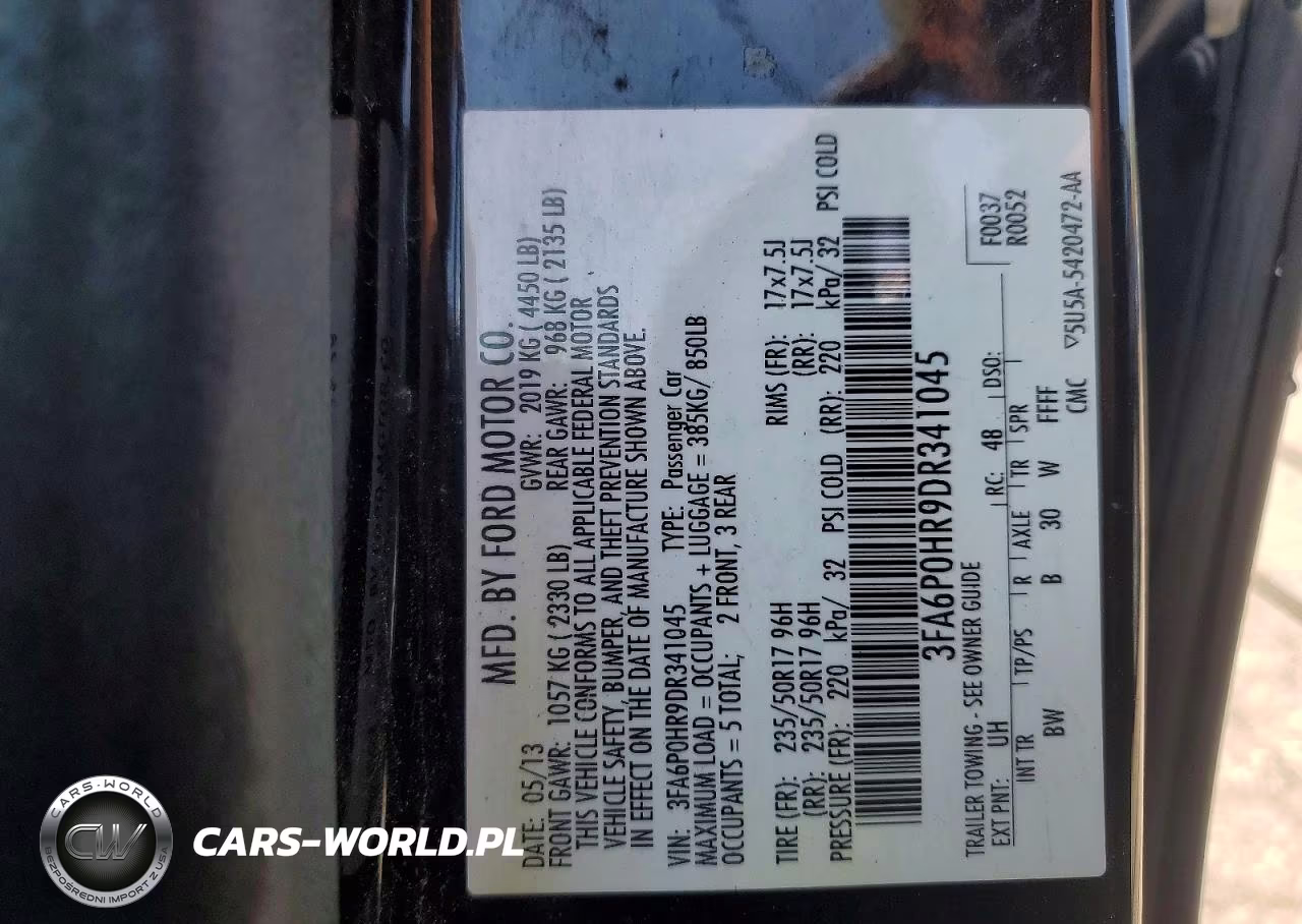 2013 Ford Fusion Se VIN:3FA6P0HR9DR341045 - 12