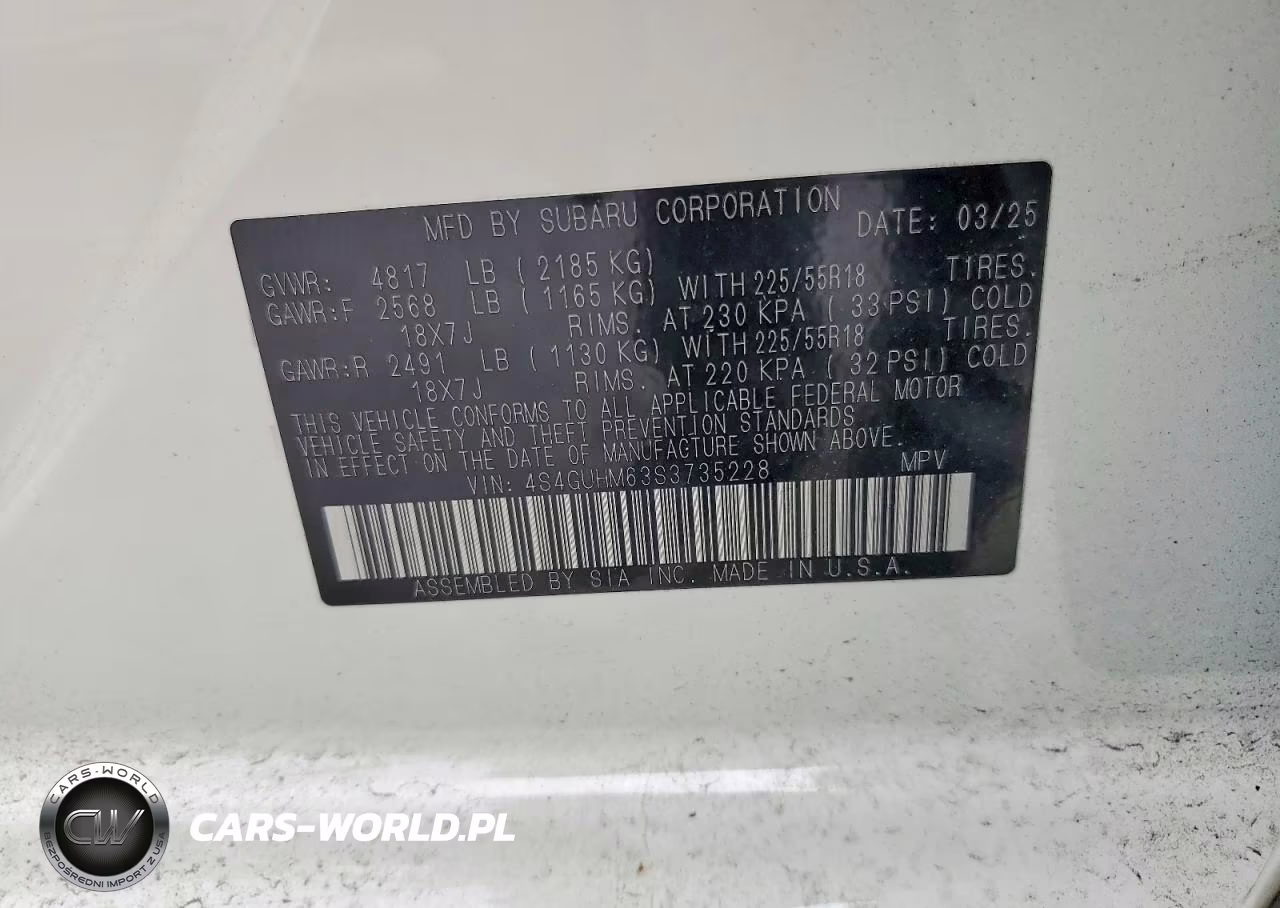 2025 Subaru Crosstrek Limited VIN:4S4GUHM63S3735228 - 13