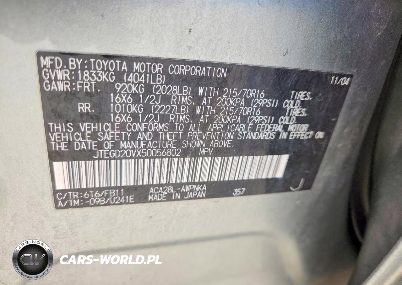 2005 Toyota Rav4 Base VIN:JTEGD20VX50056802 - 13