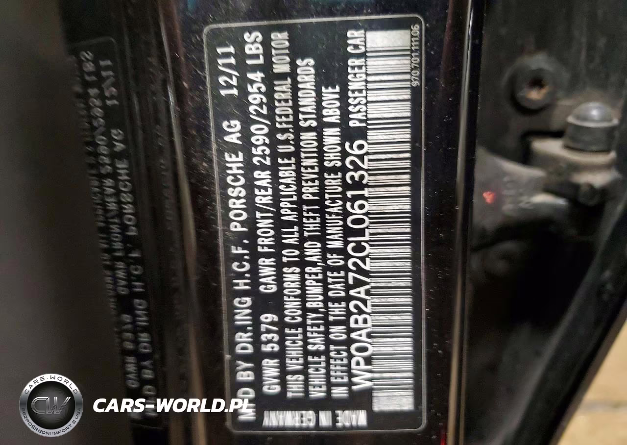 2012 Porsche Panamera S VIN:WP0AB2A72CL061326 - 12