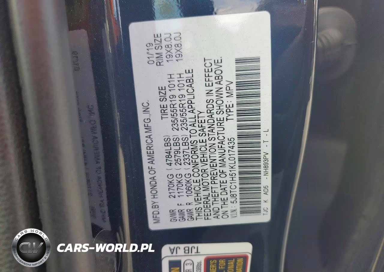 2019 Acura Rdx Technology VIN:5J8TC1H51KL017435 - 14