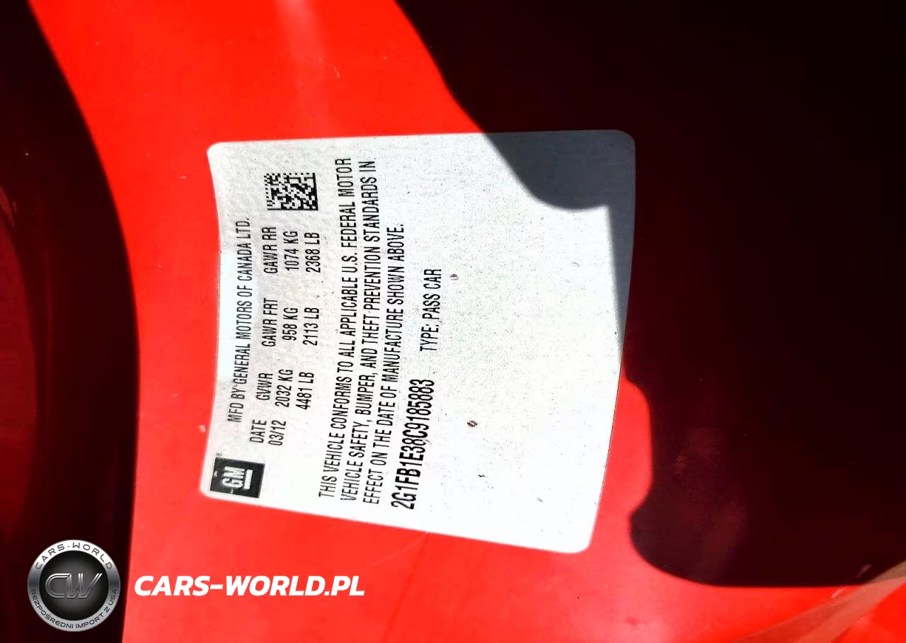 2012 Chevrolet Camaro Lt VIN:2G1FB1E38C9185883 - 12
