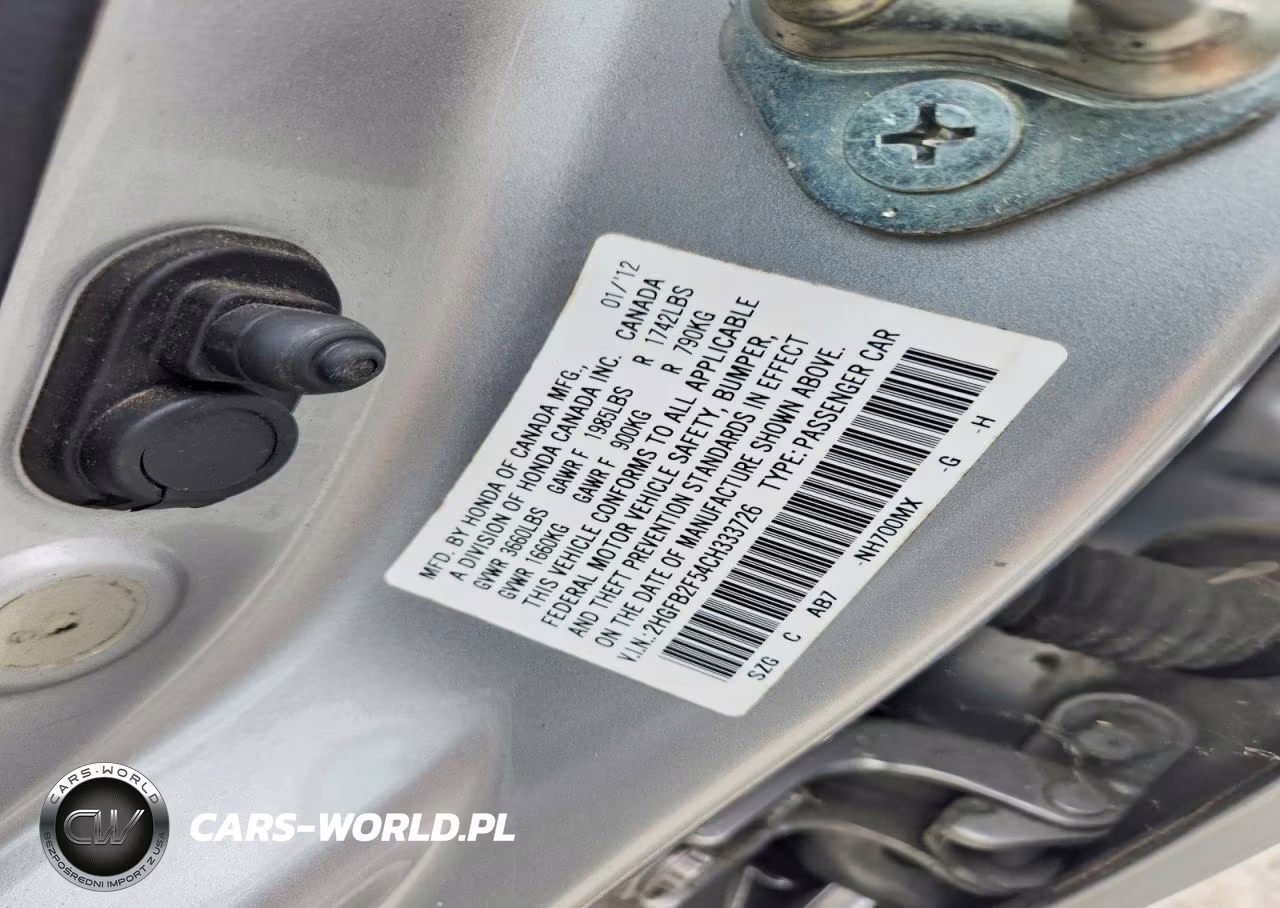 2012 Honda Civic Lx VIN:2HGFB2F54CH333726 - 12