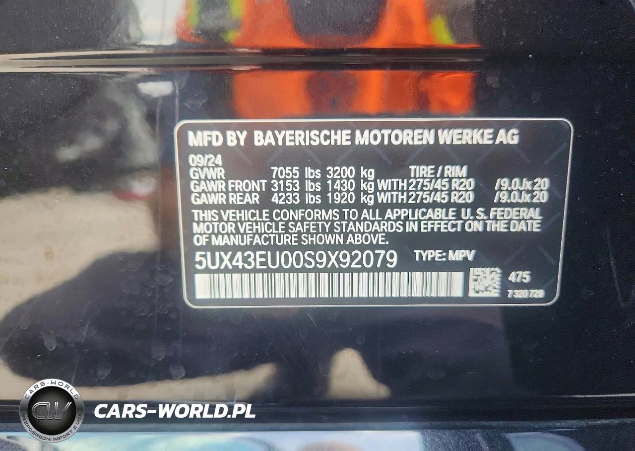 2025 BMW X5 xDrive50E VIN:5UX43EU00S9X92079 - 14