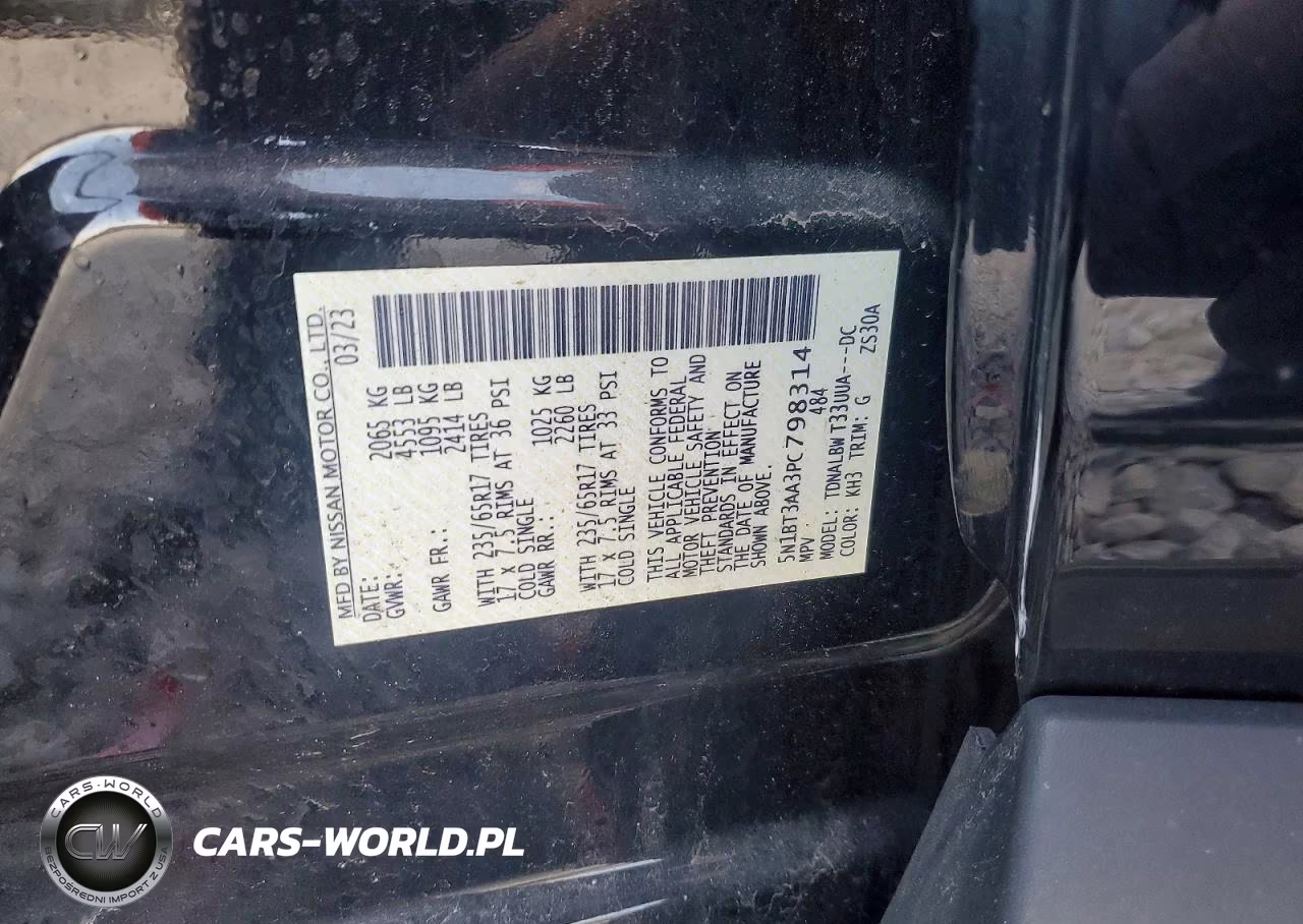 2023 Nissan Rogue S VIN:5N1BT3AA3PC798314 - 12