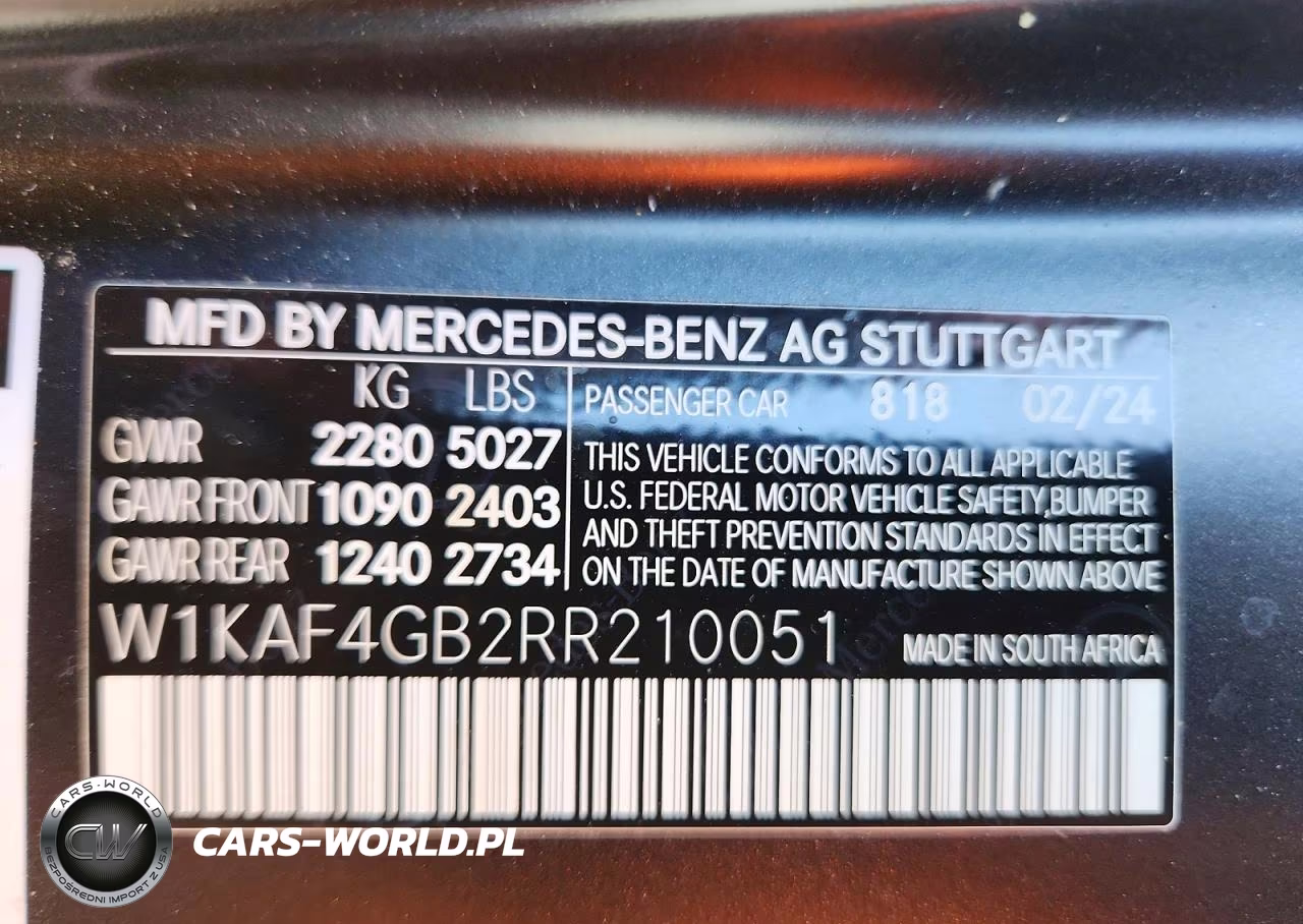 2024 Mercedes-Benz C 300 VIN:W1KAF4GB2RR210051 - 13