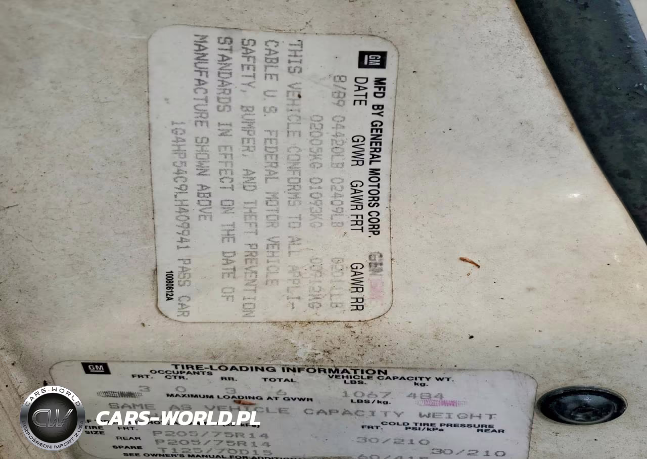 1990 Buick Lesabre Custom VIN:1G4HP54C9LH409941 - 12