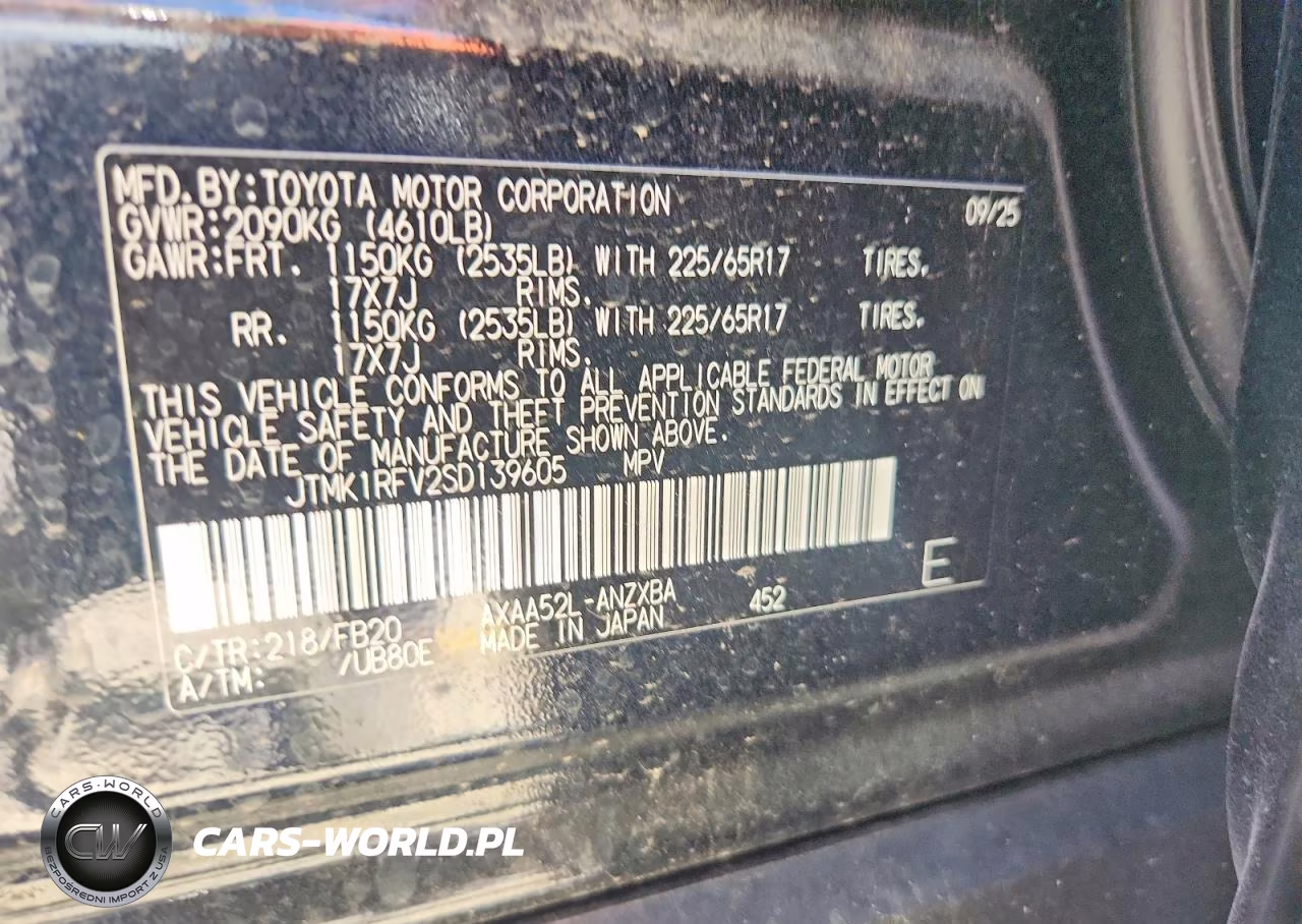 2025 Toyota Rav4 Le VIN:JTMK1RFV2SD139605 - 12