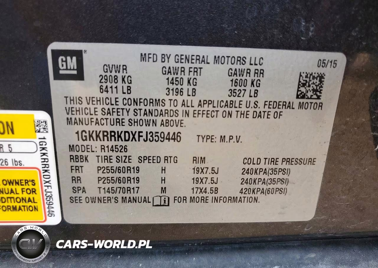 2015 GMC Acadia Slt-1 VIN:1GKKRRKDXFJ359446 - 13