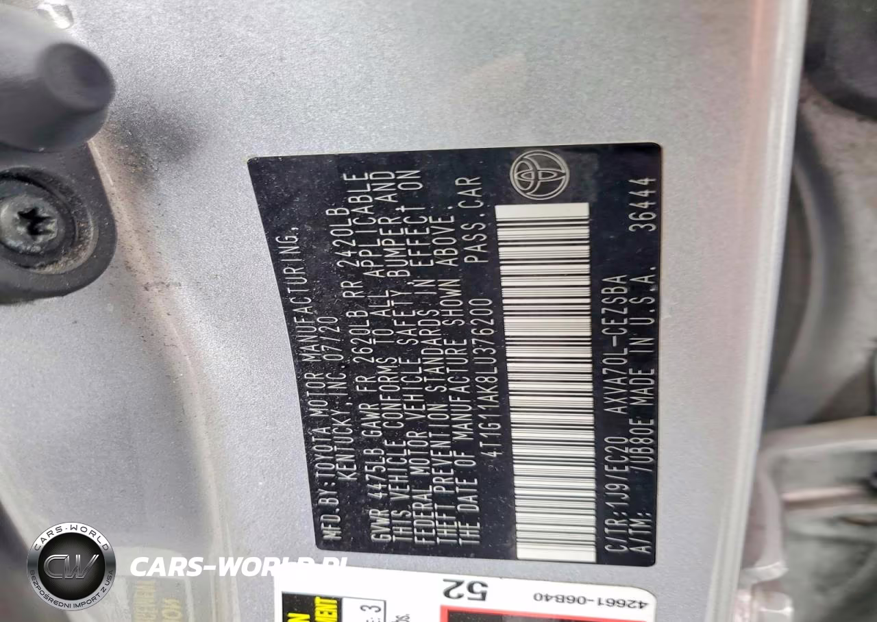 2020 Toyota Camry Se Nightshade VIN:4T1G11AK8LU376200 - 12