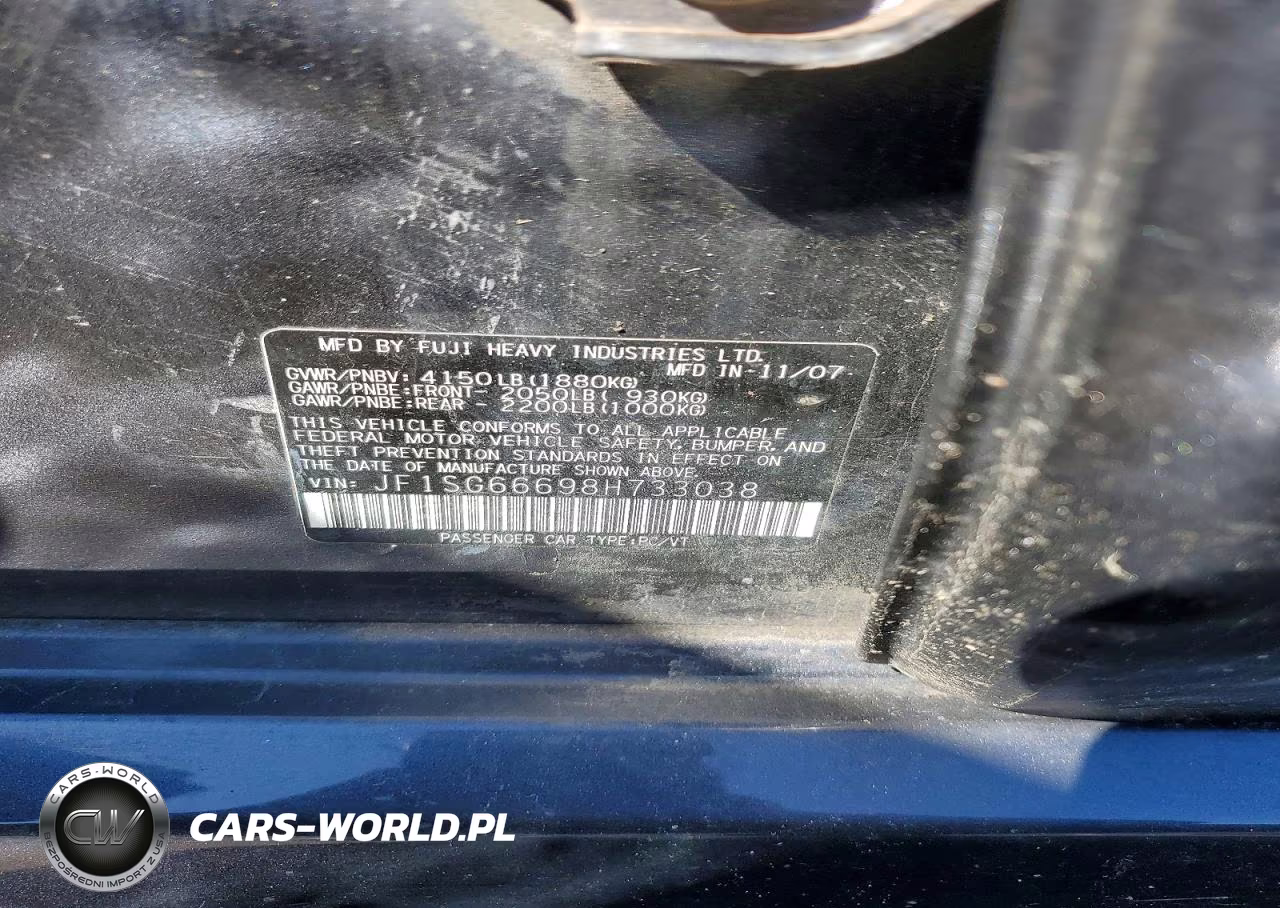 2008 Subaru Forester VIN:JF1SG66698H733038 - 12