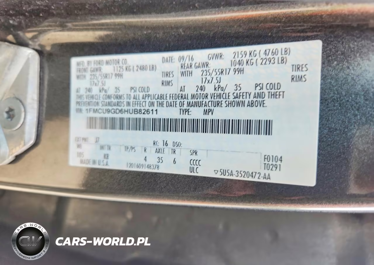 2017 Ford Escape Se VIN:1FMCU9GD6HUB82611 - 14
