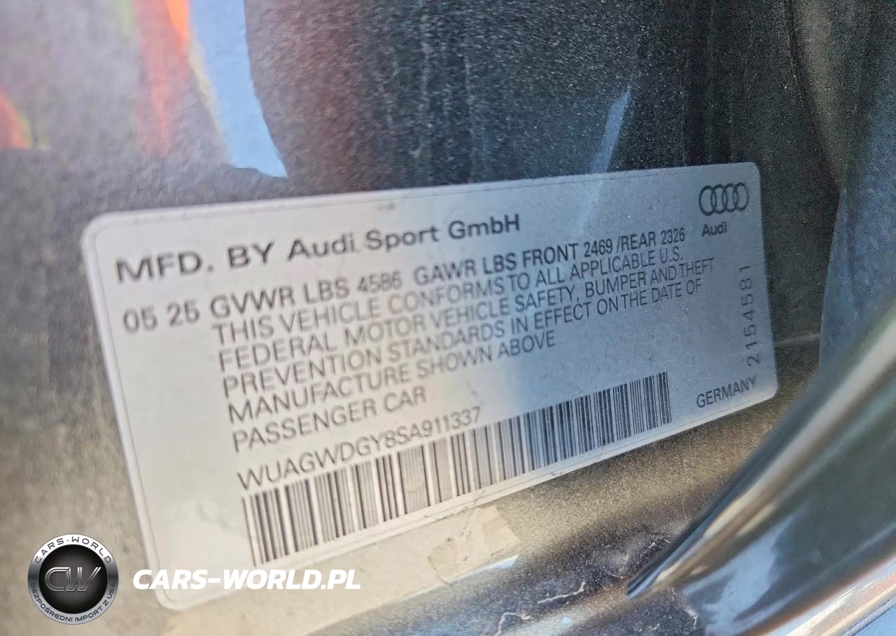 2025 Audi Rs3 VIN:WUAGWDGY8SA911337 - 12