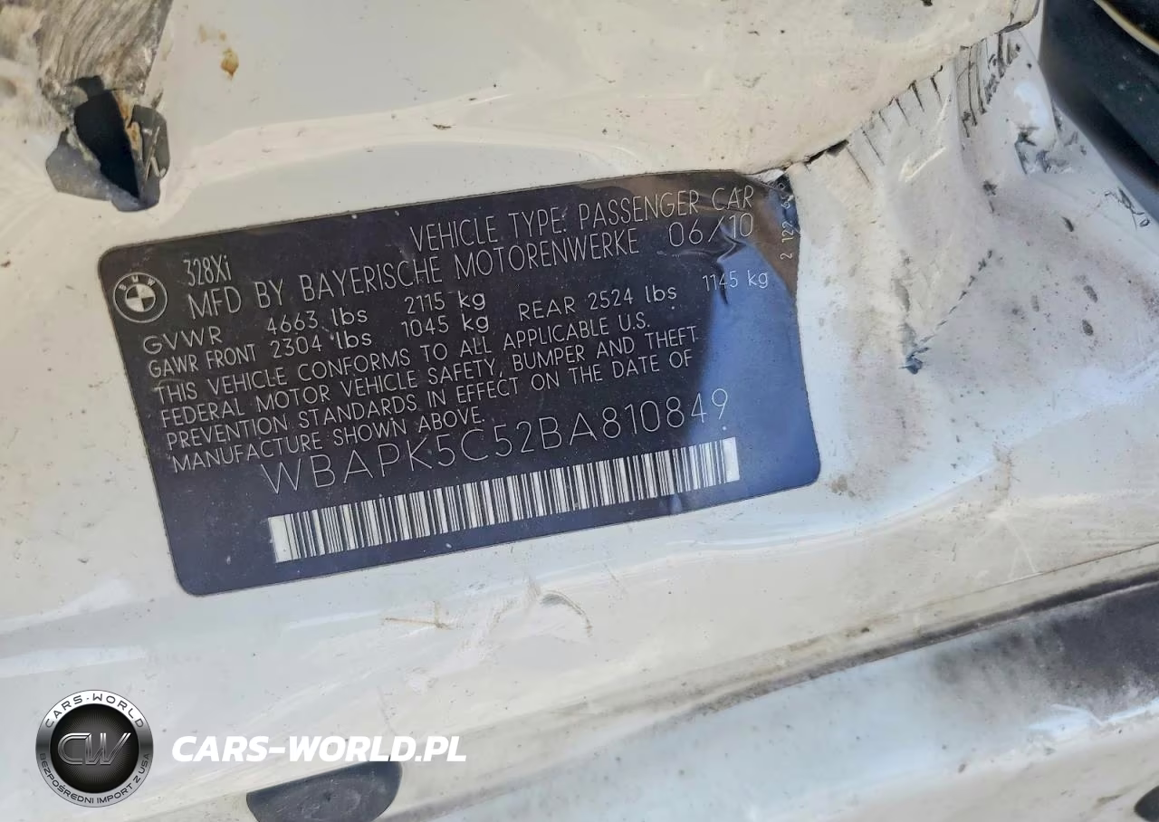 2011 BMW 328 Xi Sulev VIN:WBAPK5C52BA810849 - 12