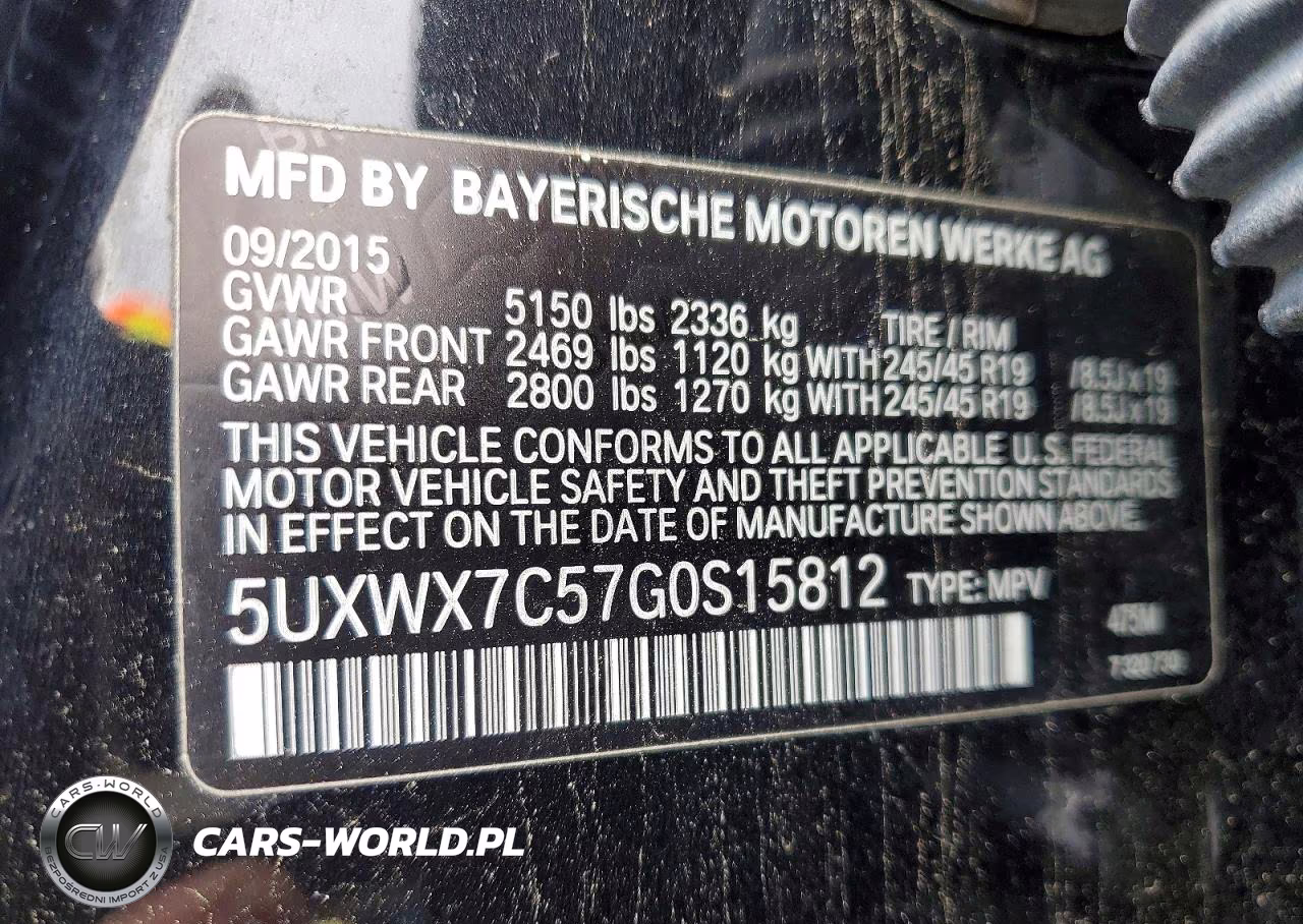 2016 BMW X3 xDrive35I VIN:5UXWX7C57G0S15812 - 14