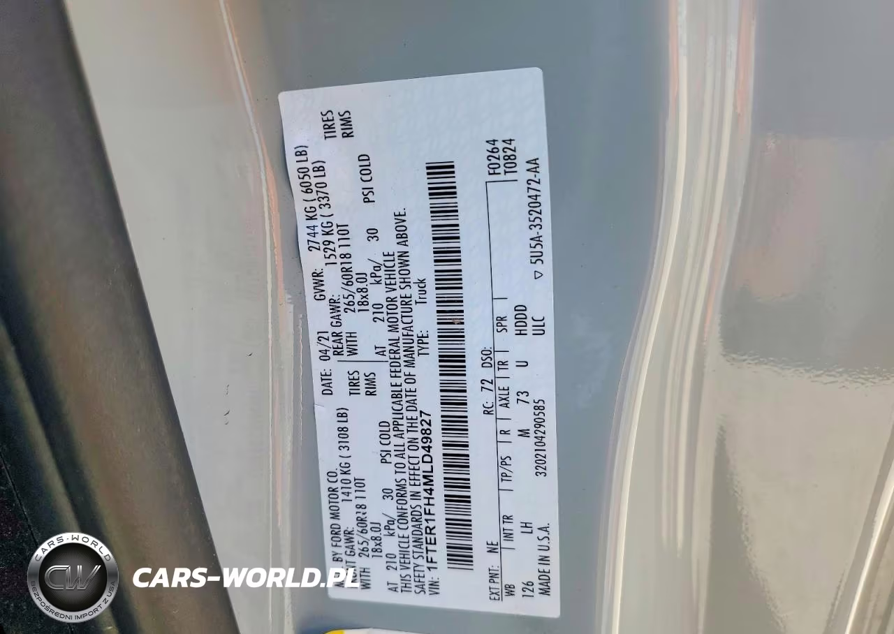 2021 Ford Ranger Xl VIN:1FTER1FH4MLD49827 - 12