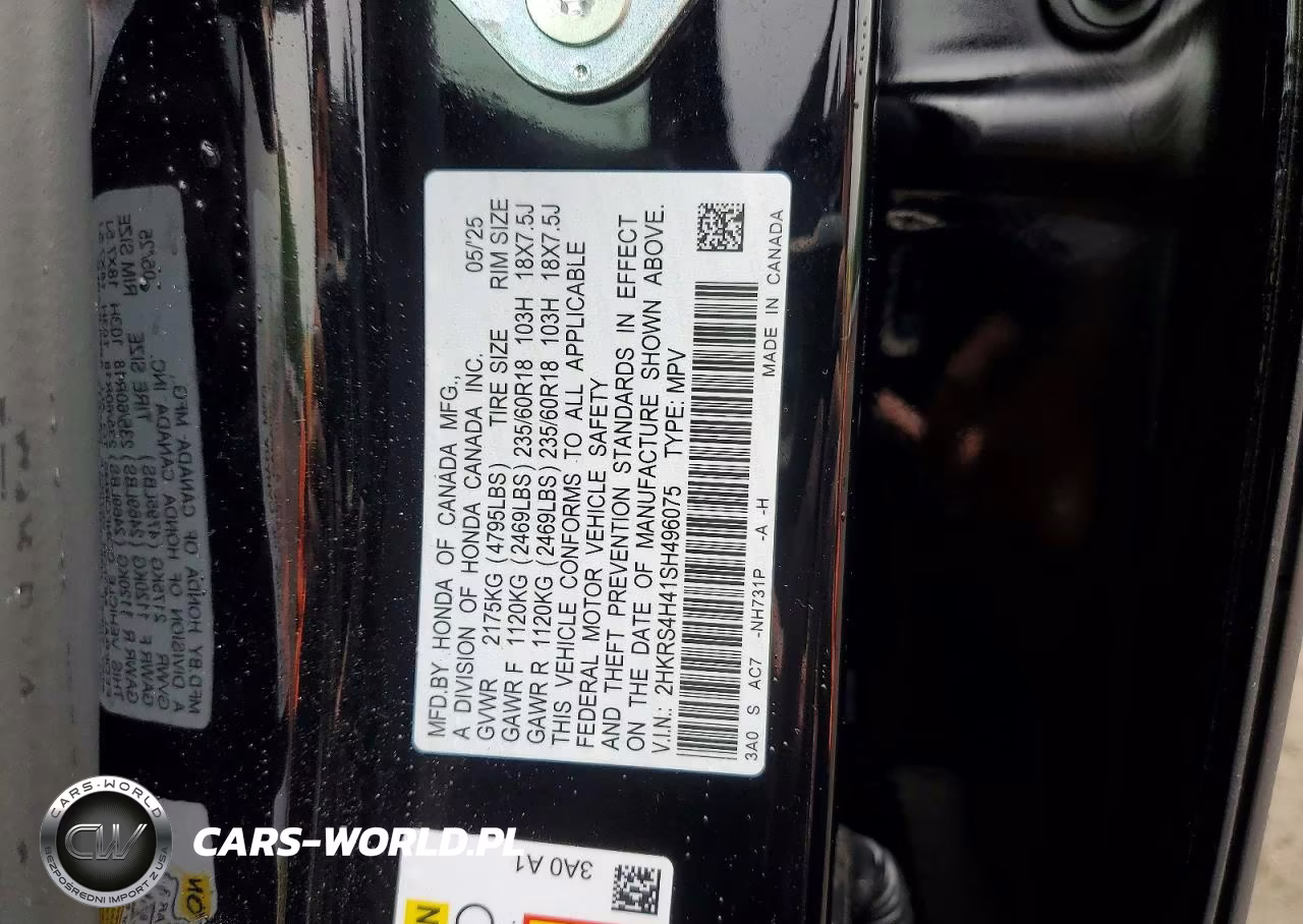 2025 Honda Cr-V Ex VIN:2HKRS4H41SH496075 - 14