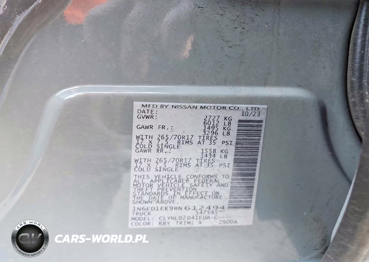 2024 Nissan Frontier Pro-4X VIN:1N6ED1EK9RN612494 - 13