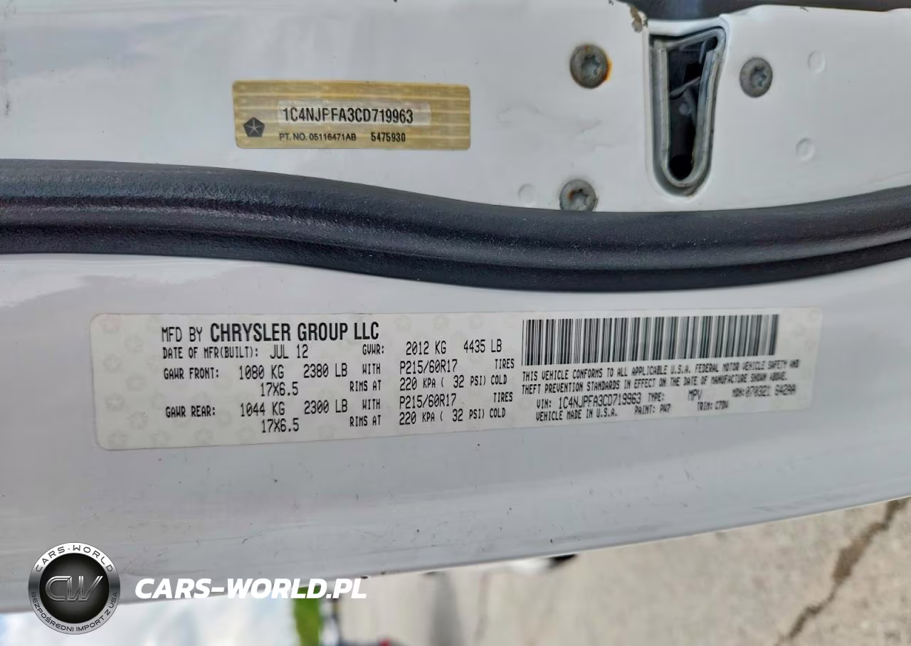 2012 Jeep Patriot Latitude VIN:1C4NJPFA3CD719963 - 13