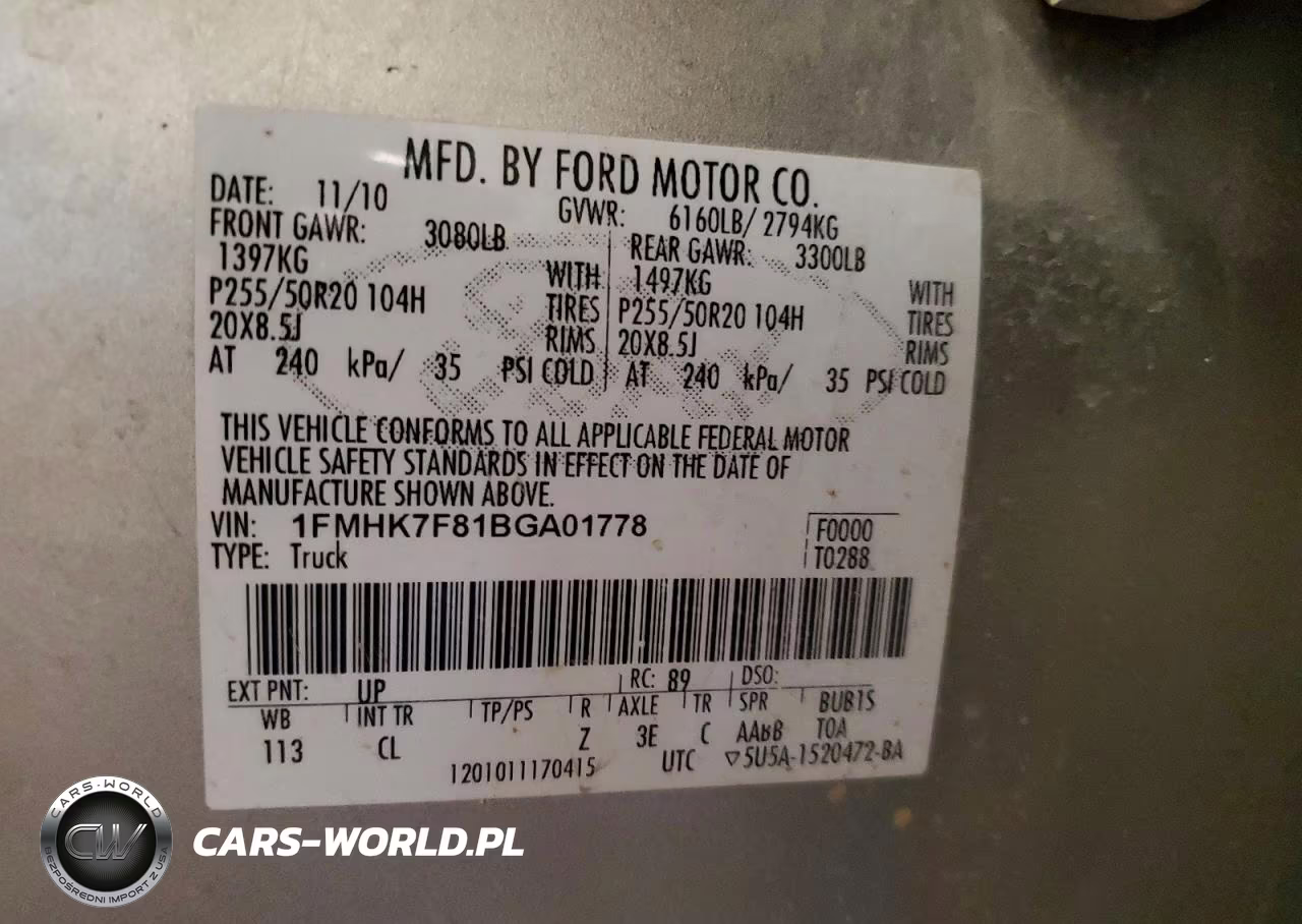 2011 Ford Explorer Limited VIN:1FMHK7F81BGA01778 - 14