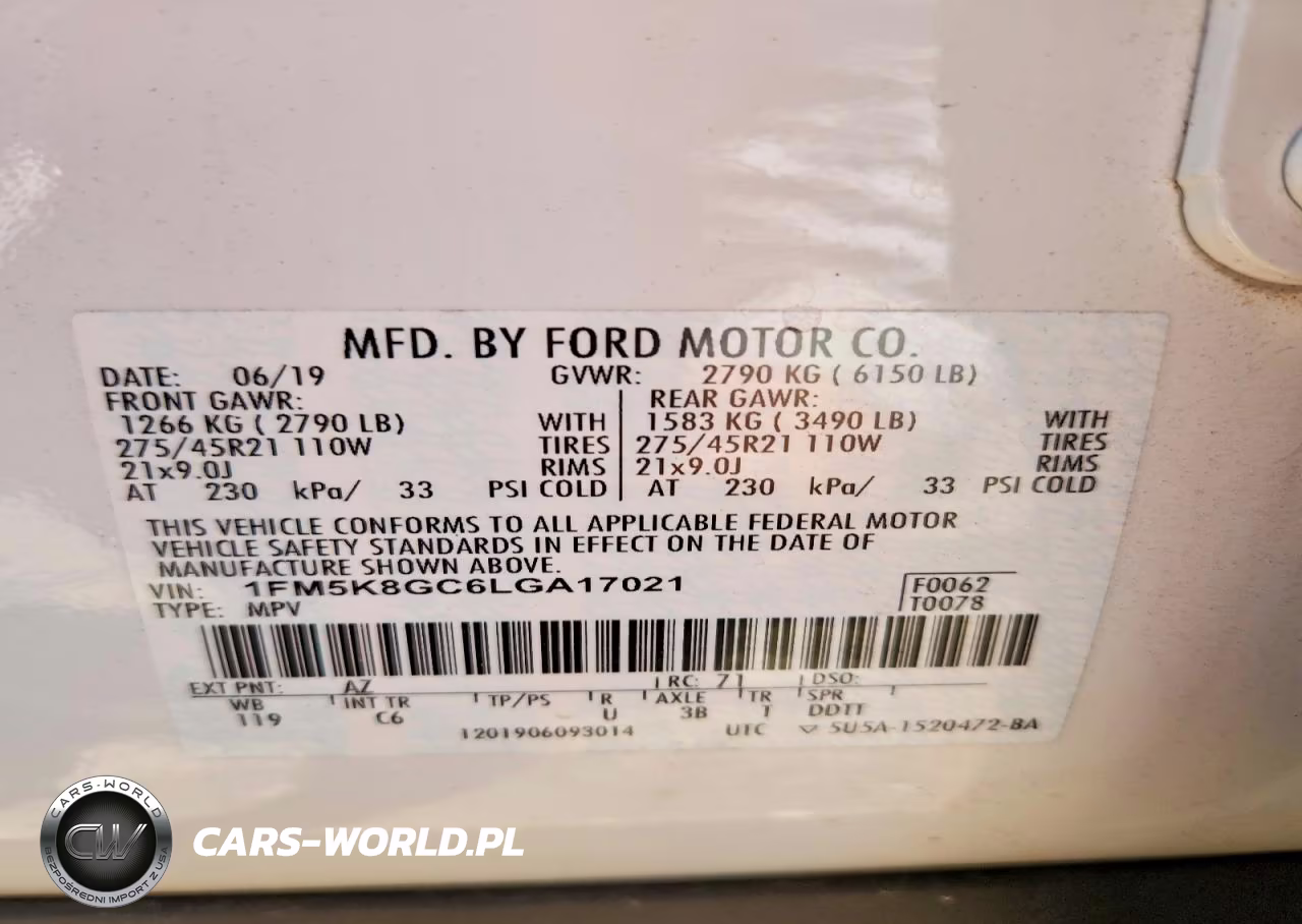 2020 Ford Explorer St VIN:1FM5K8GC6LGA17021 - 12