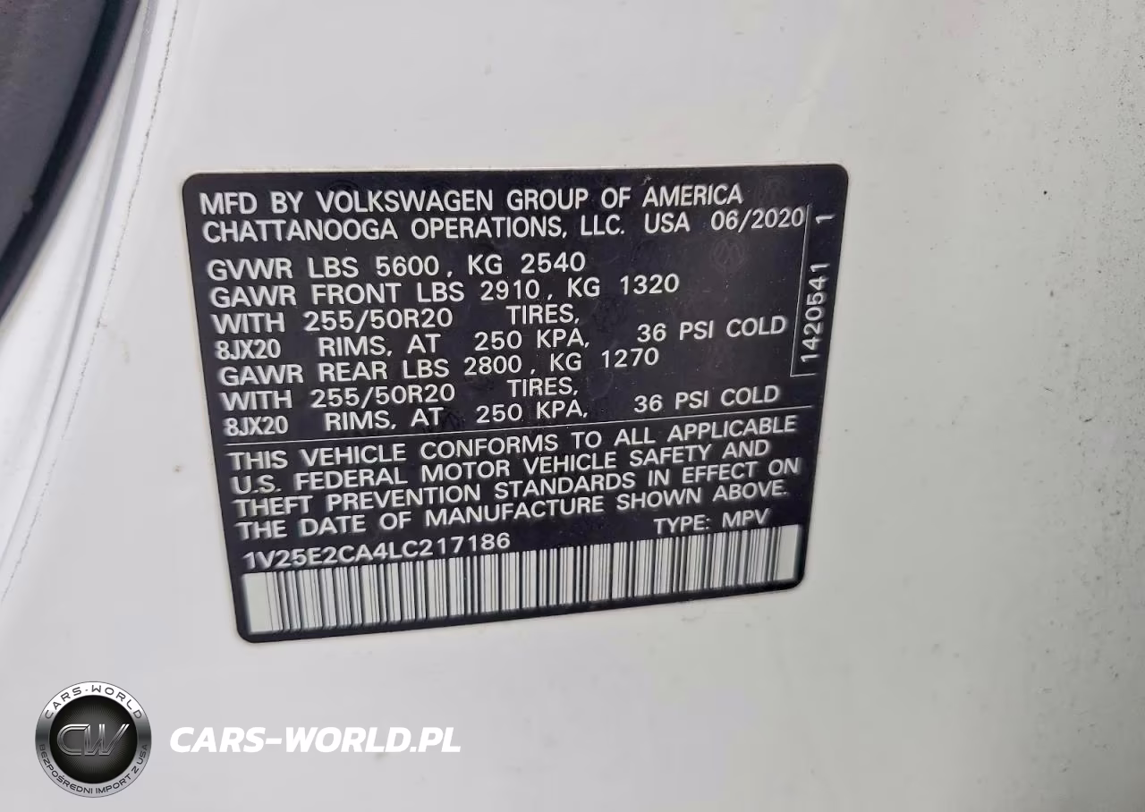 2020 Volkswagen Atlas Cross Sport Se VIN:1V25E2CA4LC217186 - 14