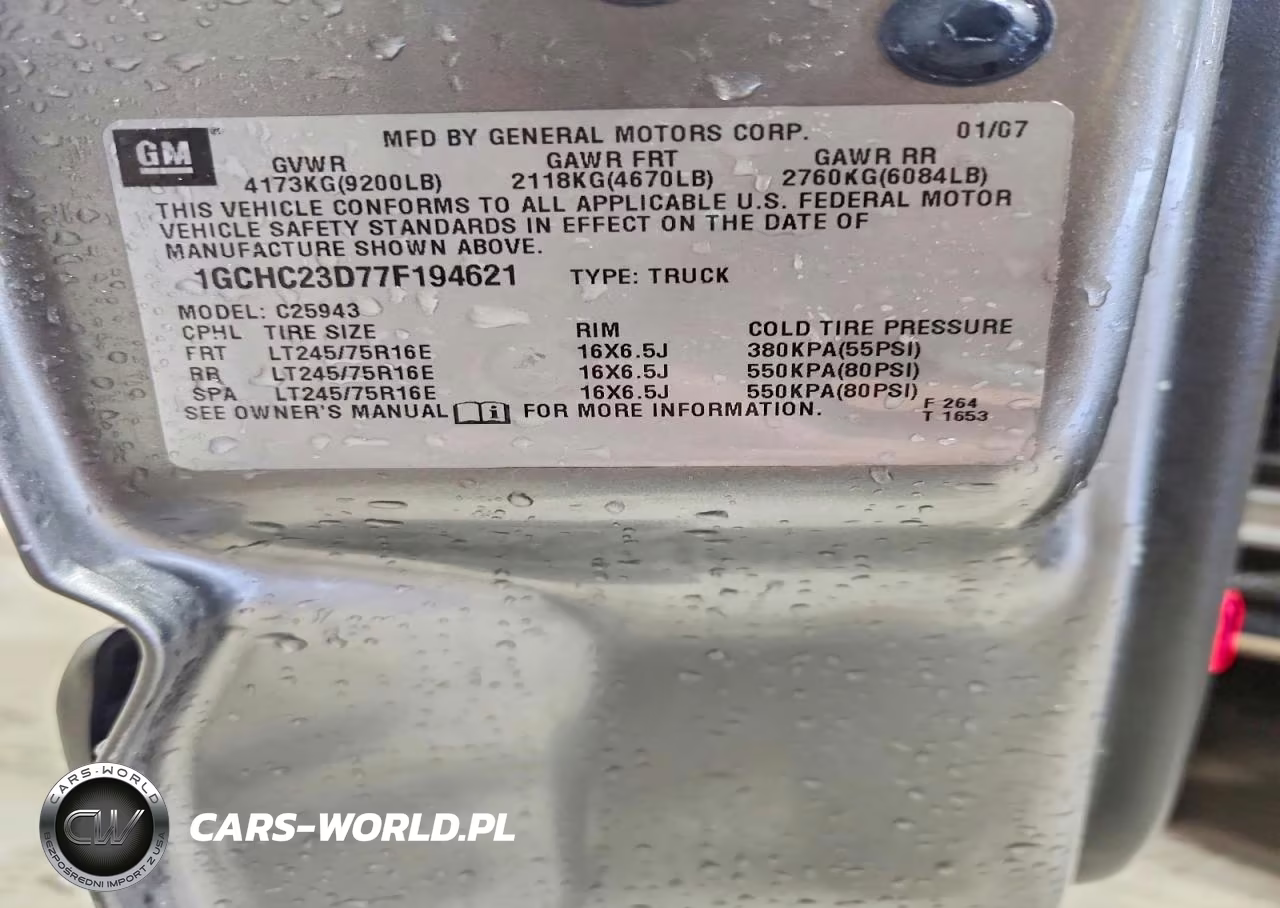 2007 Chevrolet Silverado C2500 Heavy Duty VIN:1GCHC23D77F194621 - 12