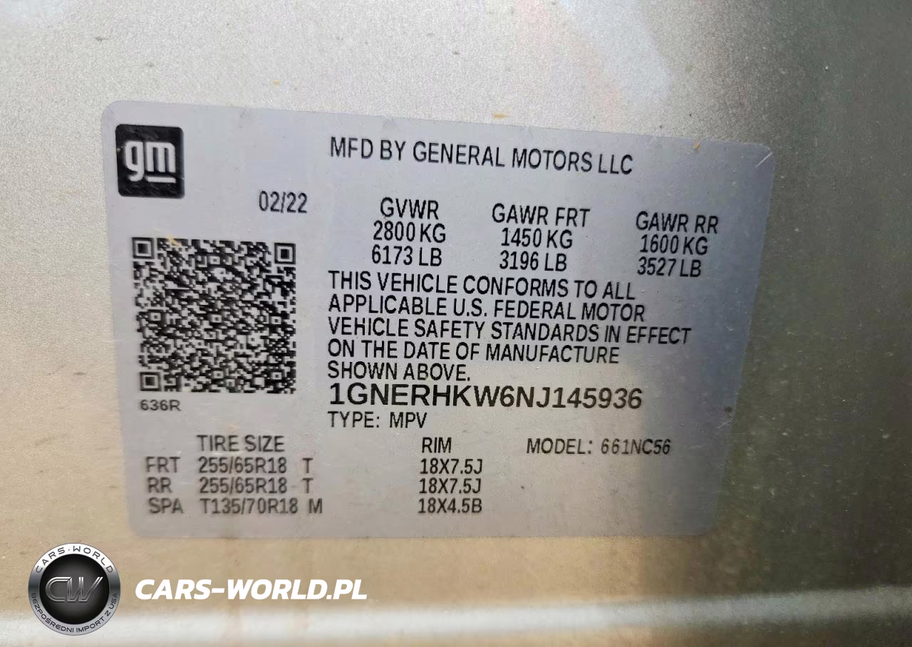 2022 Chevrolet Traverse Lt VIN:1GNERHKW6NJ145936 - 14