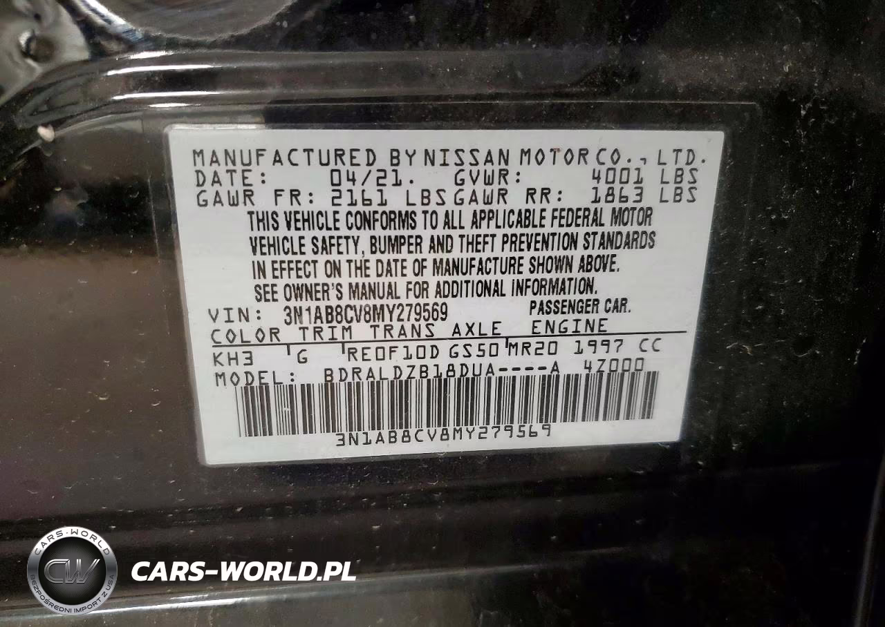 2021 Nissan Sentra Sv VIN:3N1AB8CV8MY279569 - 12