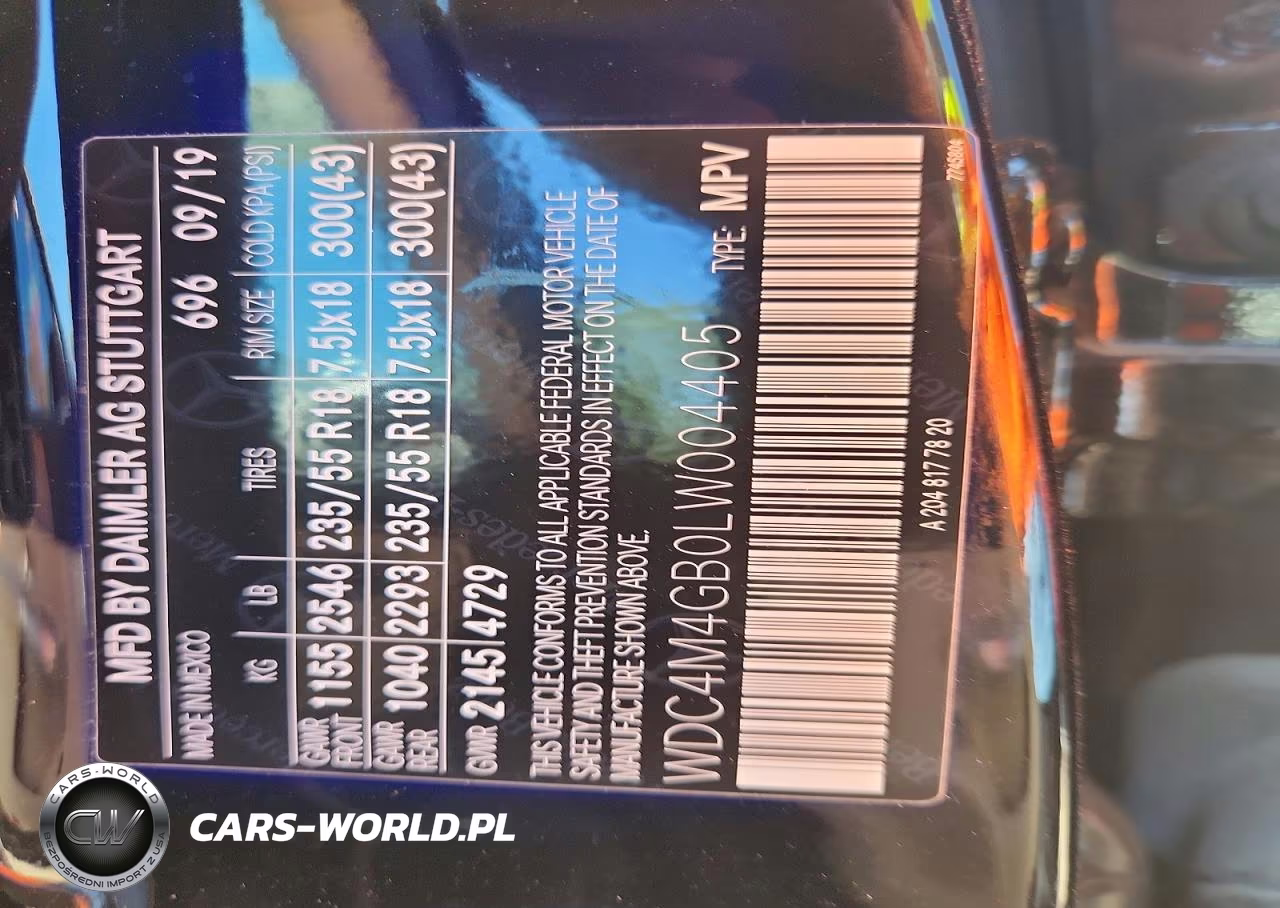 2020 Mercedes-Benz Glb 250 VIN:WDC4M4GB0LW004405 - 13