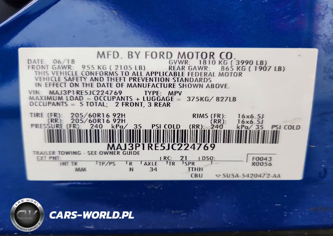 2018 Ford Ecosport S VIN:MAJ3P1RE5JC224769 - 13