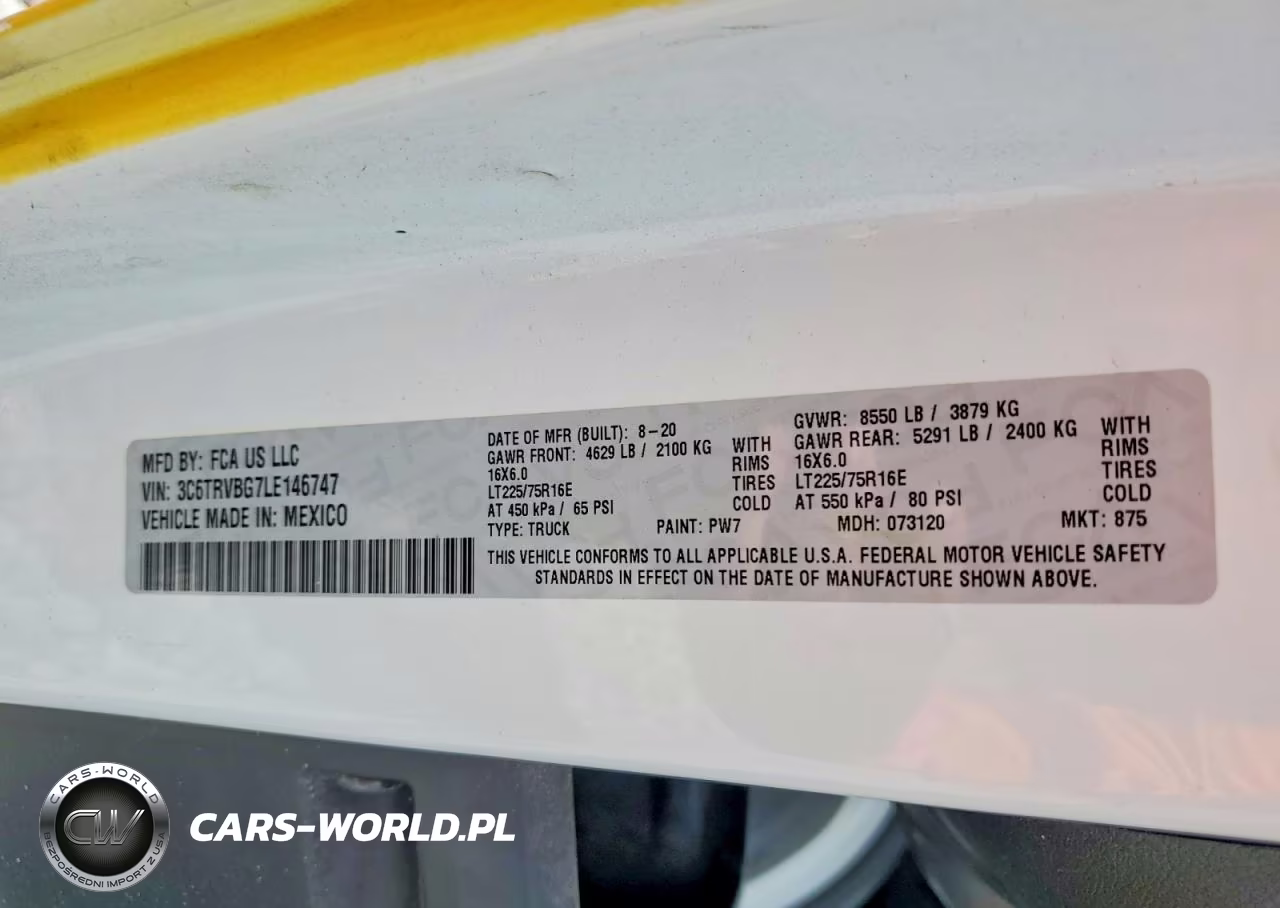 2020 Ram Promaster 1500 1500 High VIN:3C6TRVBG7LE146747 - 13