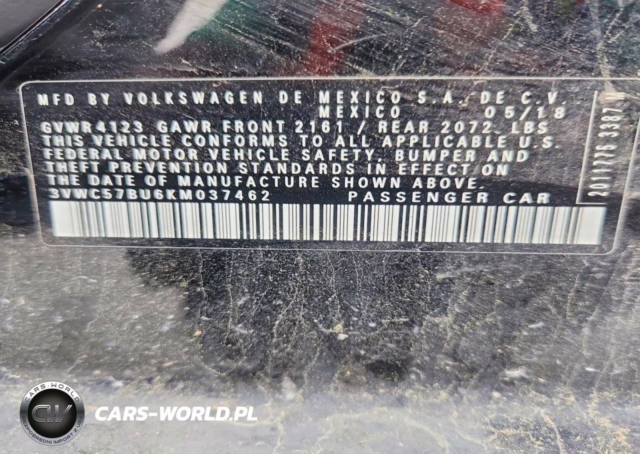 2019 Volkswagen Jetta S VIN:3VWC57BU6KM037462 - 12